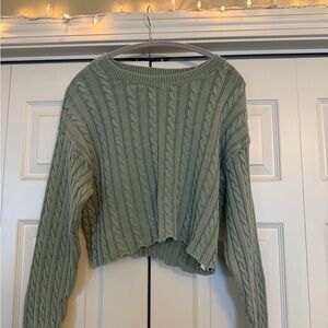 Sincerely Jules Cable Knit Sweater - Sage